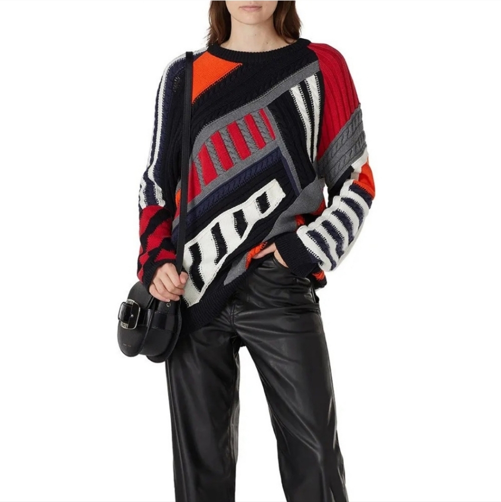 Koche Patchwork Oversize Sweater Size XL